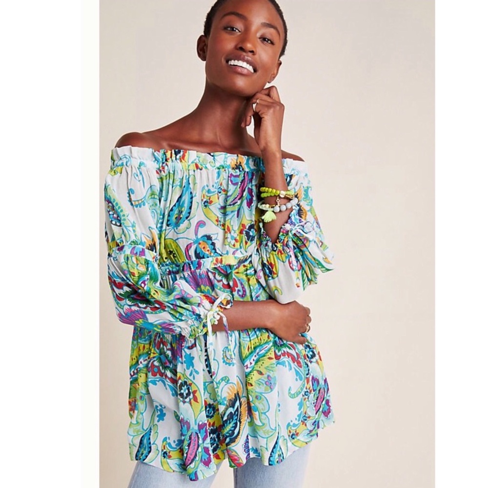 Last one! ANTHROPOLOGY Off the Shoulder Blouse - Picture 3 of 7